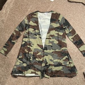 Caroline Cardigan with pockets Camouflage Print Small
